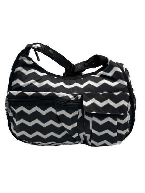 Thirty One Handbags - Thirty-One Explorista Nylon  Black & White Crossbody Bag